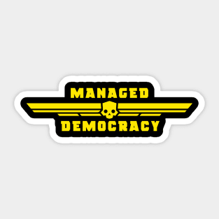 helldivers managed democracy Sticker